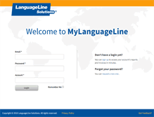 Tablet Screenshot of my.languageline.com